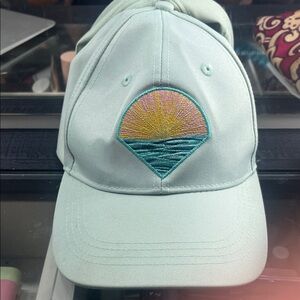 Target Mint Green Baseball Cap with Sunset Embroidery